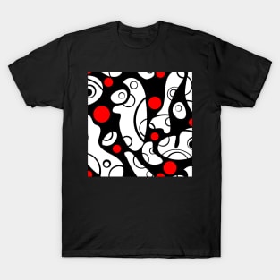 Whale Sonics White and Red on Black T-Shirt